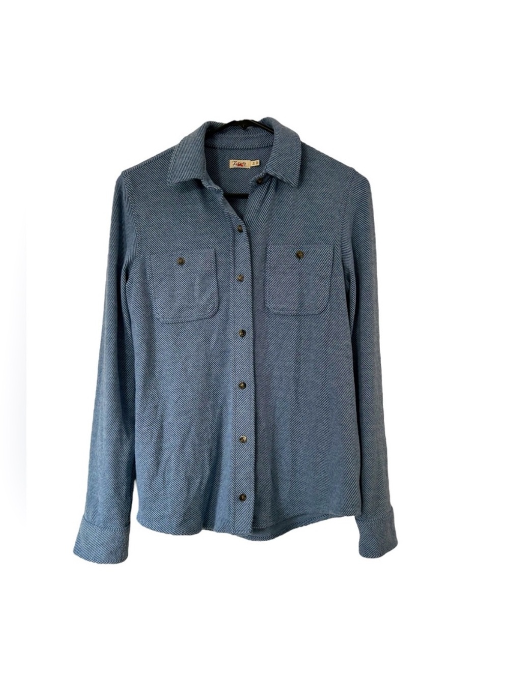 Faherty Legend Sweater Shirt Blue Stripes Size XS Excellent Condition!